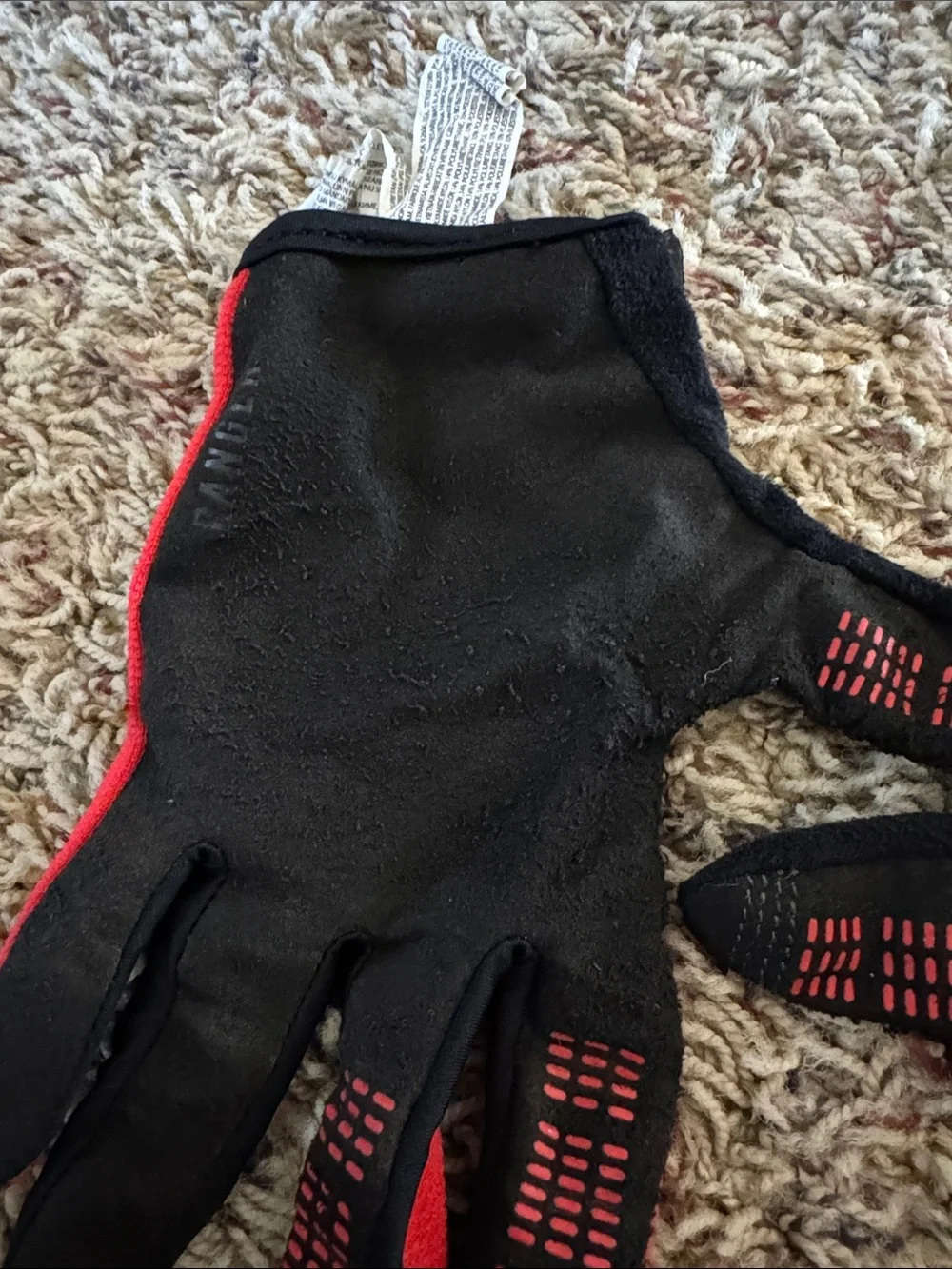 Fox Red and Black Kids Bike Racing Gloves - Youth Large
